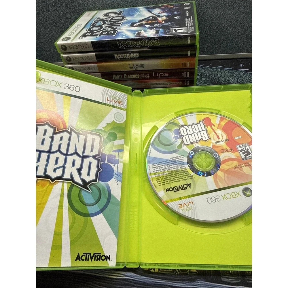 Xbox 360 Games Lot Of 8 Music Games Karaoke Revolution RockBand CIB Tested